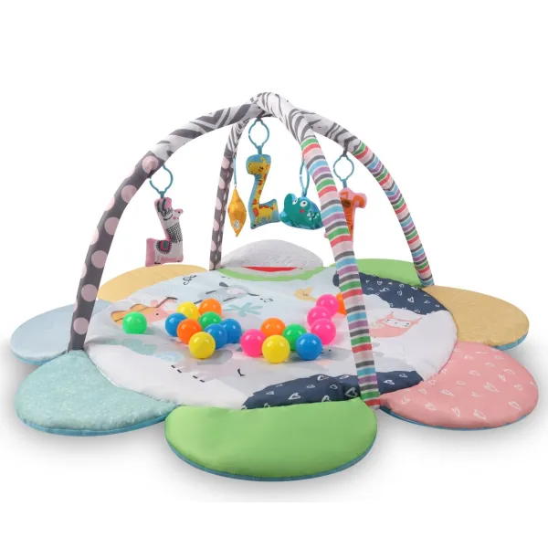 TinyMini lavinamasis kilimėlis 2in1 Safari zoo, JL639-2A