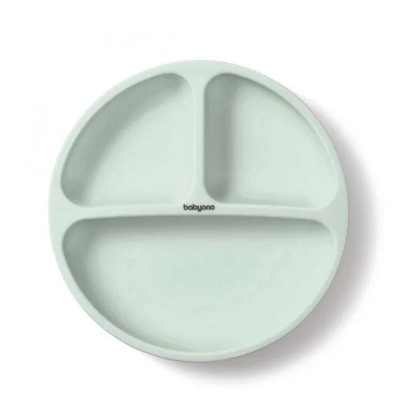 Babyono silikoninė neslystanti lėkštutė, žalia 1482/03