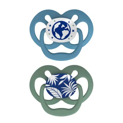 DR.BROWN'S tamsoje šviečiantys čiulptukai ADVANTAGE 6-18 mėn.