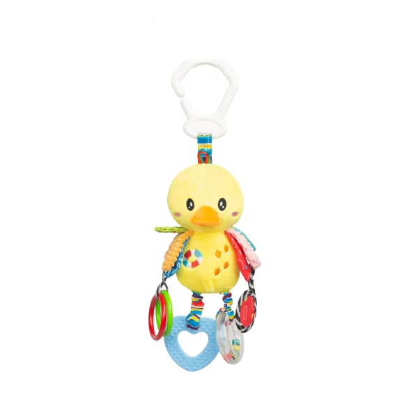 Sensillo pakabinamas barškutis ant vežimėlio, ančiukas