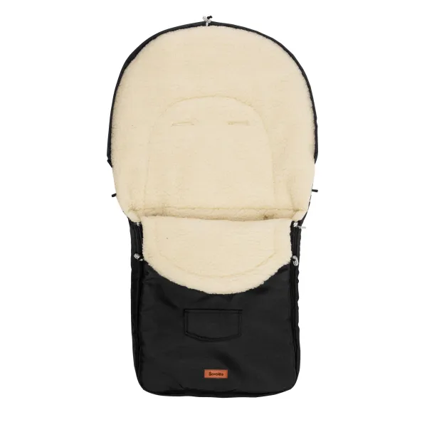 Sensillo ratiņu guļammaiss, vilnas, 95x40 cm, Melns