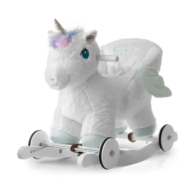 Milly Mally minkštas supamas arkliukas - vienaragis Polly, White