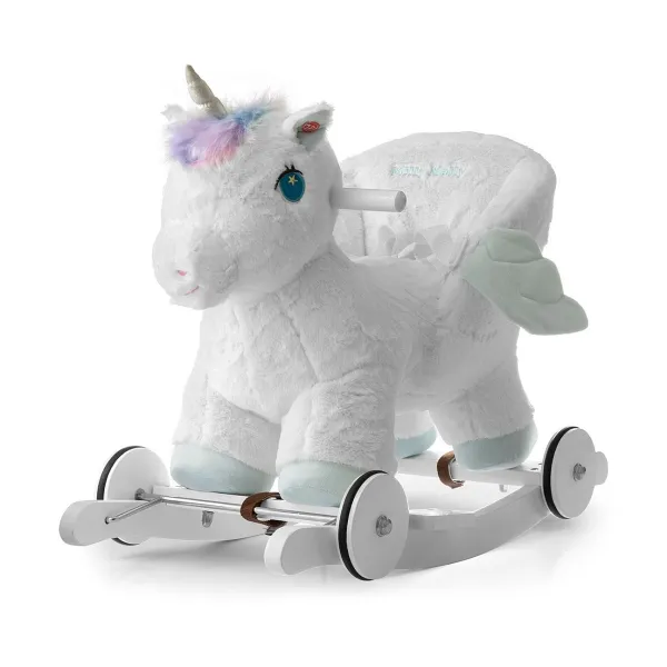 Milly Mally mīksts šūpuļzirgs - vienradzis Polly, White