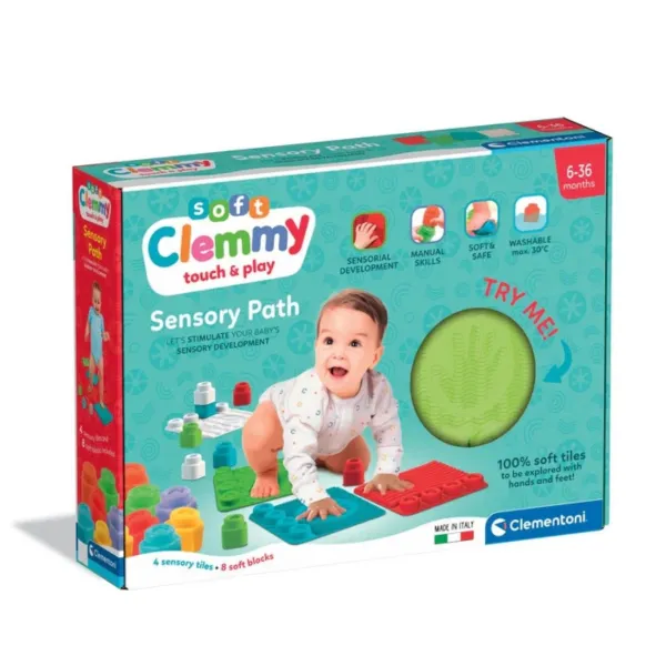 Clementoni sensoriniai kilimėliai su mikštomis kaladėlėmis Clemmy, 17352