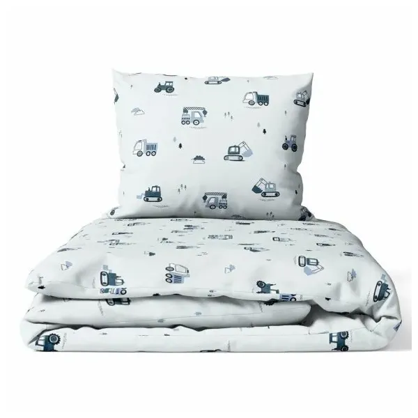 135/100 cm. Ankras 2 dalių patalynės užvalkalų komplektas "Ekskavatorius"