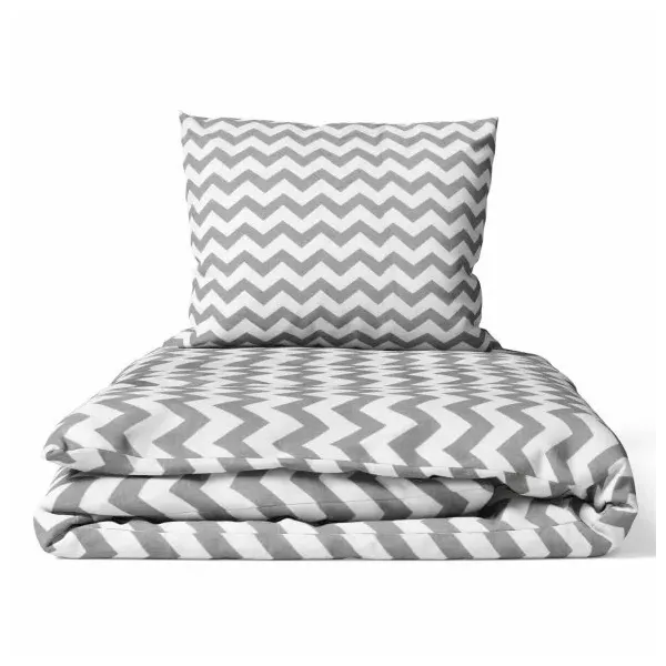135/100 cm. Ankras 2 daļās gultas veļas komplekts "Zigzagi", pelēks