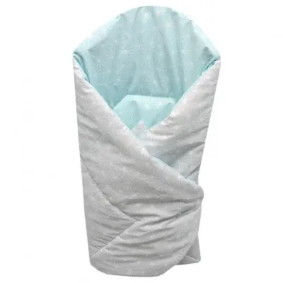 Ankras vokelis 80/80 cm., "Rombai", pilkai mėtinė