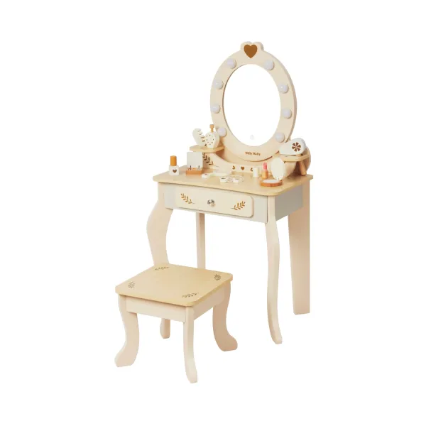 Milly Mally elegantiškas kosmetikos staliukas Elly, Natural