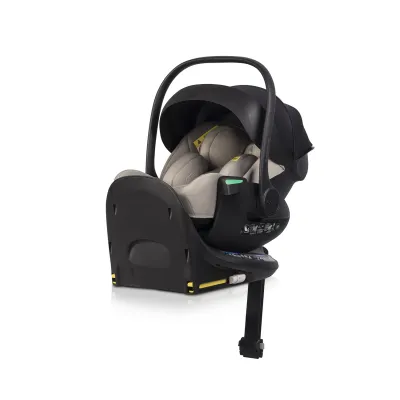 Pasisukanti, gulima autokėdutė su isofix baze Easy go Buz Pro Xtd I-size 0-13, Taupe