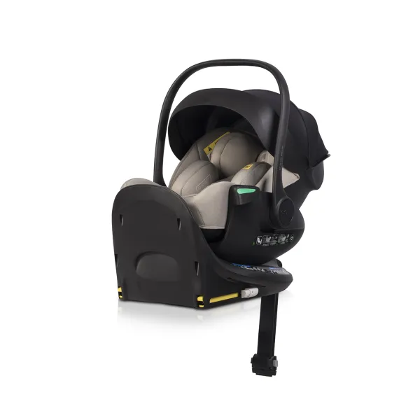 Pasisukanti, gulima autokėdutė su isofix baze Easy go Buz Pro Xtd I-size 0-13, Taupe