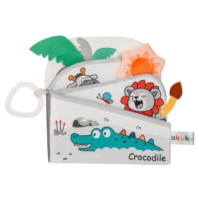 Akuku izglītojoša mīkstā grāmata Zoo, A0704