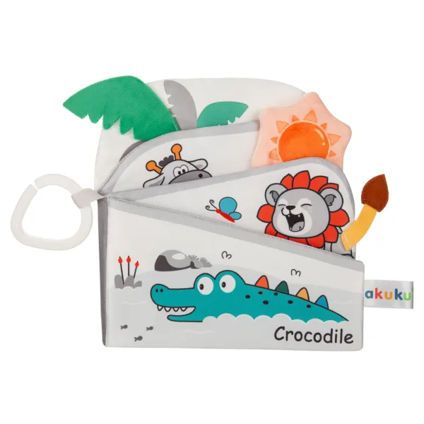 Akuku izglītojoša mīkstā grāmata Zoo, A0704