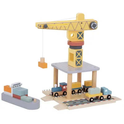 Tooky Toy medinė jūrinė pakrovimo stotis, TJ192A