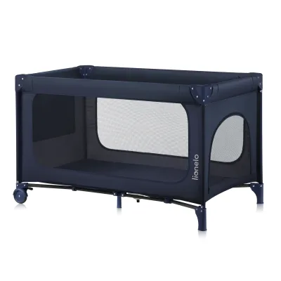 Lionelo Jasmin Easy Fold dviejų aukštų maniežas, blue navy