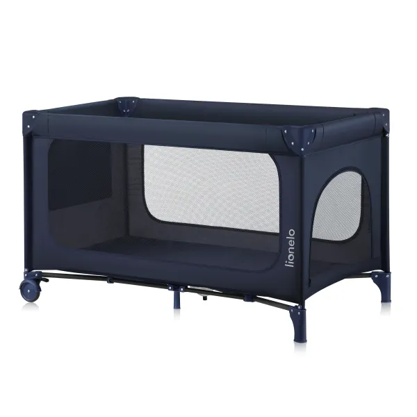 Lionelo Jasmin Easy Fold dviejų aukštų maniežas, blue navy