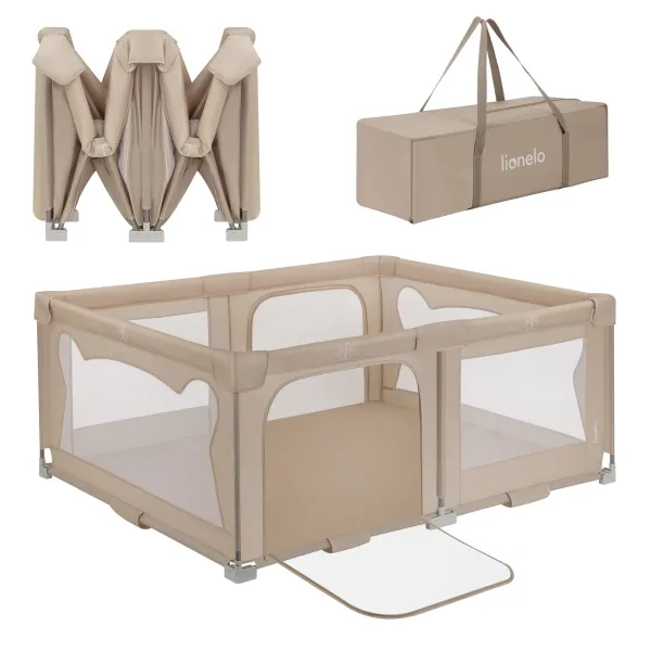Lionelo žaidimų maniežas Florence Easy Fold, beige sand