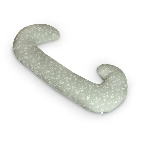 CebaBaby maitinimo pagalvė dżersej DUO, žalia gėlės