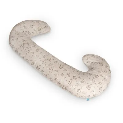 CebaBaby maitinimo pagalvė dżersej DUO, ruda gėlės