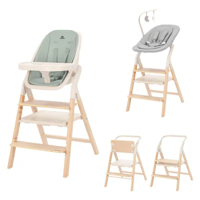 4in1 maintimo kėdutė ir gultukas Carrello Ergo, Elora green