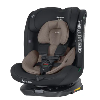 Autokėdutė 360° Carrello Ateroid I-size 0-36 kg., Lunar beige