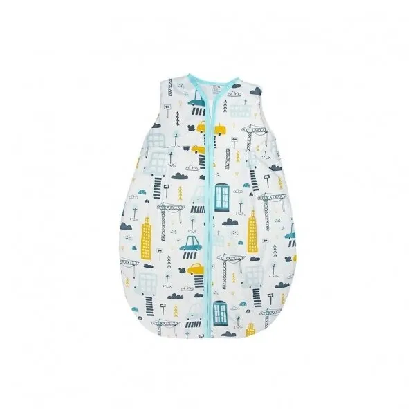 Ankras vokelis/miegmaišis "Miestas", žydras, 62-74 cm.