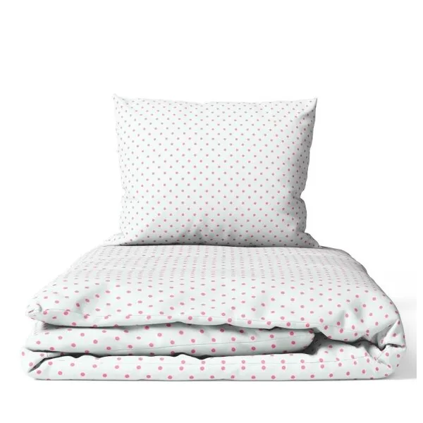 35/100 cm. Ankras 2 daļu gultas veļas komplekts "Rozā punktiņi", brūna