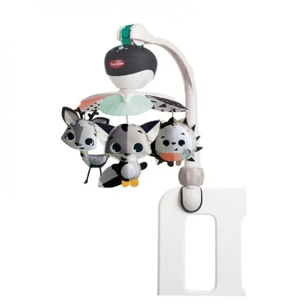 Tiny Love daugiafunkcinė kelioninė karuselė, magiška šalis, juoda-balta