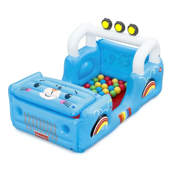 Bestway pripučiamas Fisher-Price žaidimų baseinas su kamuoliukais, 1.17m. x 76cm. x 61cm.