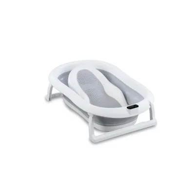 Sulankstoma vonia Bath & Care su termometru ir gultuku, Grey