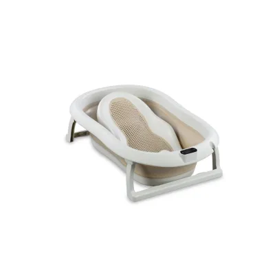 Sulankstoma vonia Bath & Care su termometru ir gultuku, Beige