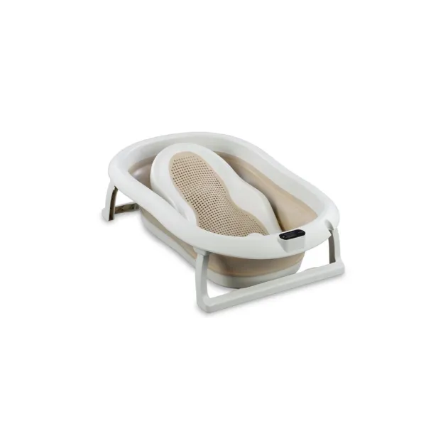 Sulankstoma vonia Bath & Care su termometru ir gultuku, Beige