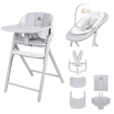 3in1 maintimo kėdutė ir gultukas Carrello Tenero, Atlantis grey