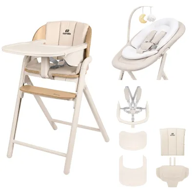 3in1 maintimo kėdutė ir gultukas Carrello Tenero, Olympus beige
