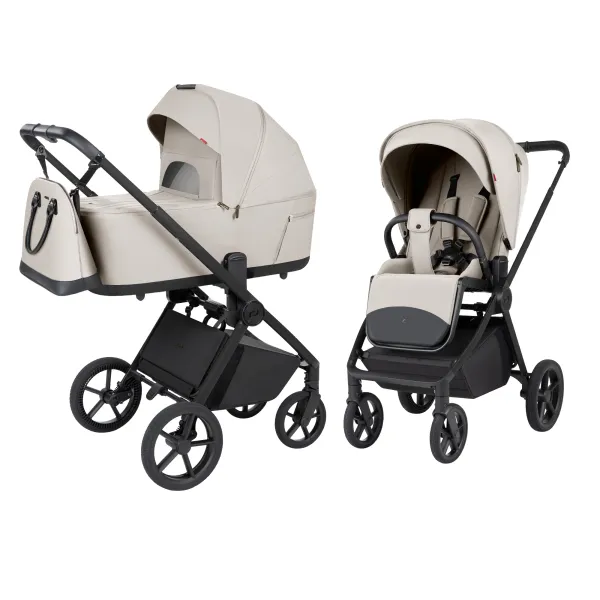 Susilankstantis su lopšiu 2in1 Carrello Ultra F CRL-6556, Milk grey
