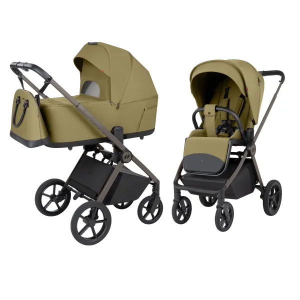 Susilankstantis su lopšiu 2in1 Carrello Ultra F CRL-6557, Clover green