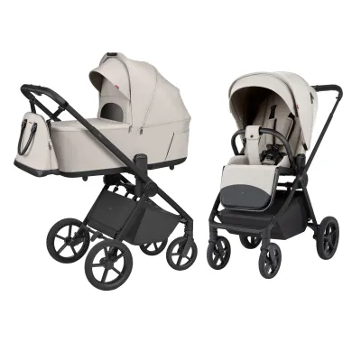 Susilankstantis su lopšiu 2in1 Carrello Ultra F CRL-6557, Milk grey