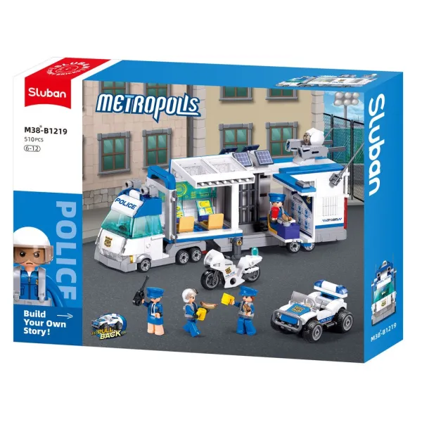 SLUBAN konstruktorius Specialus vadavimo policijos automobilis, 510 detalių, 6+, B1219