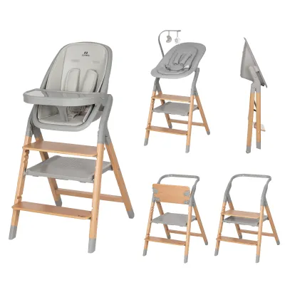4in1 maintimo kėdutė ir gultukas Carrello Ergo, Nordic grey