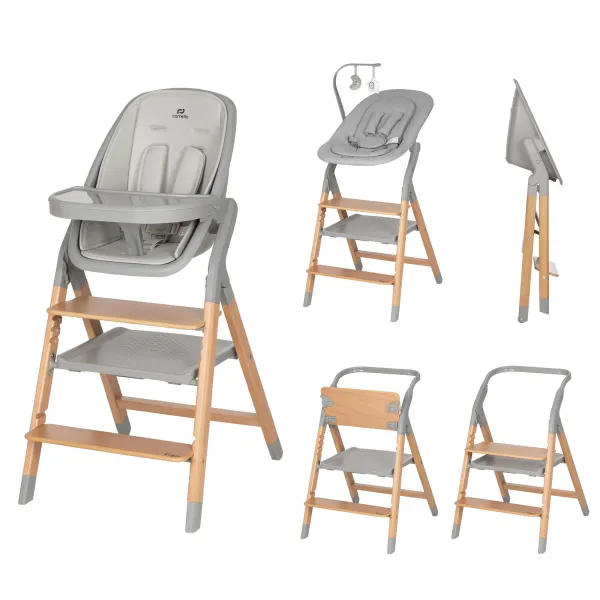 4in1 maintimo kėdutė ir gultukas Carrello Ergo, Nordic grey