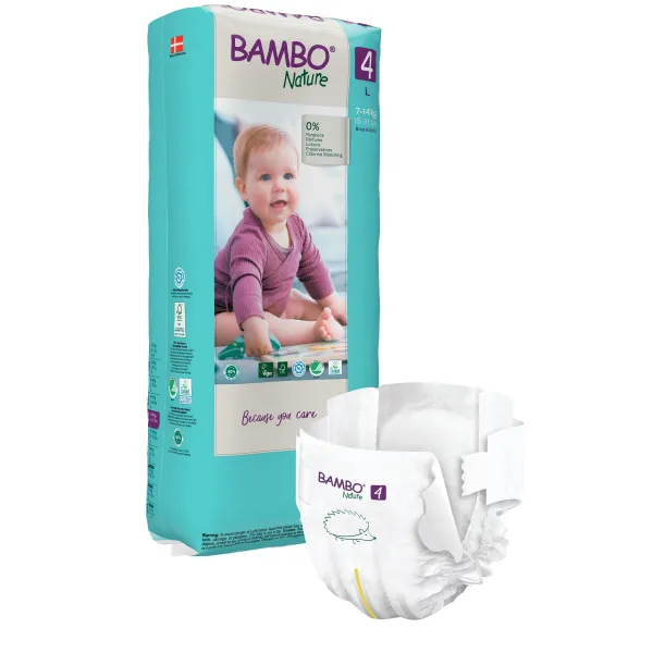 BAMBO NATURE ekol. sauskelnės 4 (7-14 kg), 48 vnt.