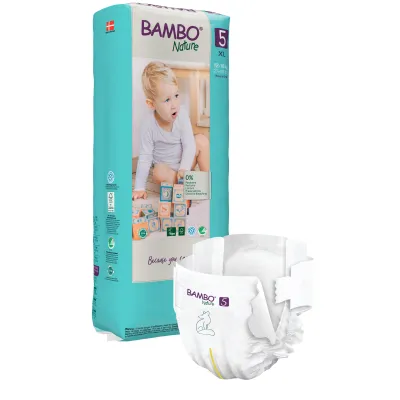 BAMBO NATURE ekol. sauskelnės 5 (12-18 kg), 44 vnt.