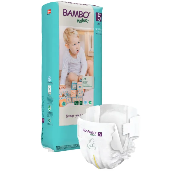 BAMBO NATURE ekol. sauskelnės 5 (12-18 kg), 44 vnt.