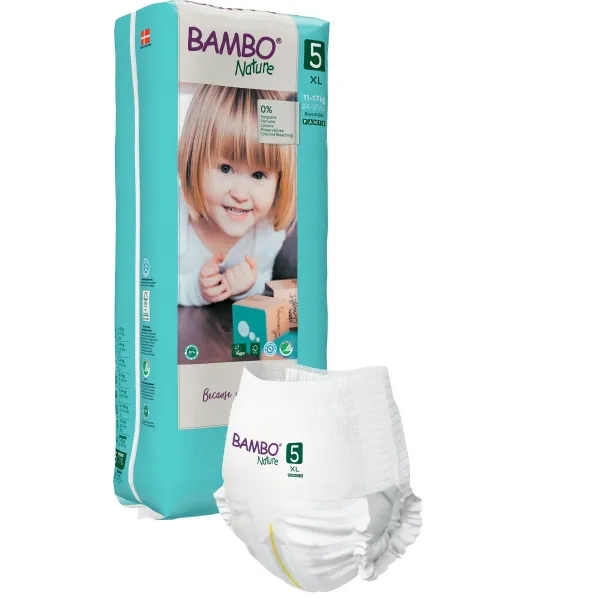 BAMBO NATURE ekol. sauskelnės, Dydis 5, Tall, (11-17 kg). 38 vnt.