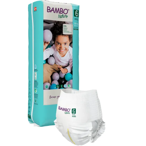 BAMBO NATURE ekol. sauskelnės, Dydis 6, Tall ( 15+ kg) 38 vnt.