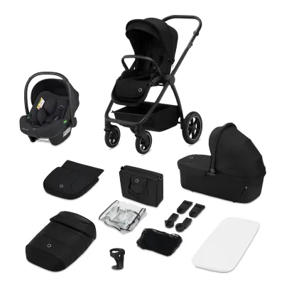 Universalus 3in1 vežimėlis Lionelo Meril, Black onyx