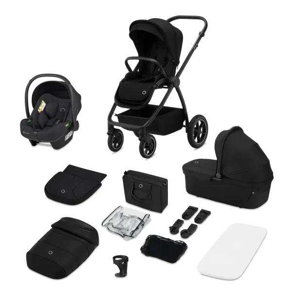 Universalus 3in1 vežimėlis Lionelo Meril, Black onyx