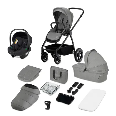 Universalus 3in1 vežimėlis Lionelo Meril, Grey stone