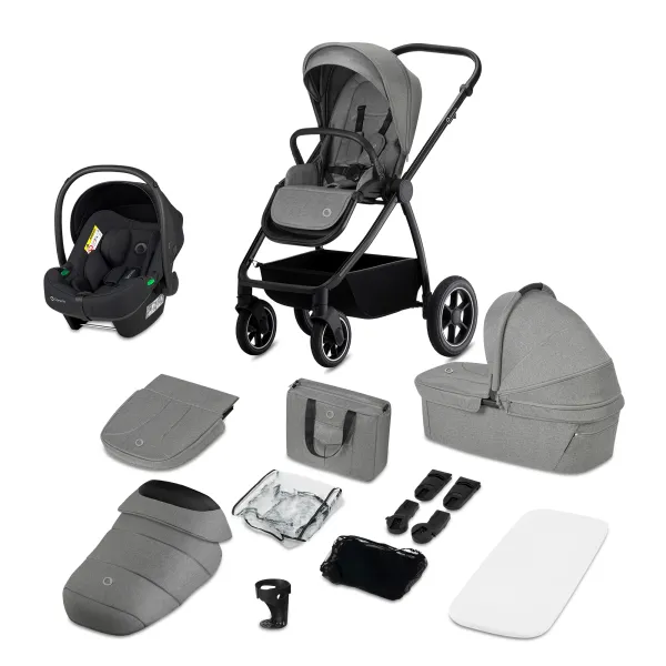 Universalus 3in1 vežimėlis Lionelo Meril, Grey stone