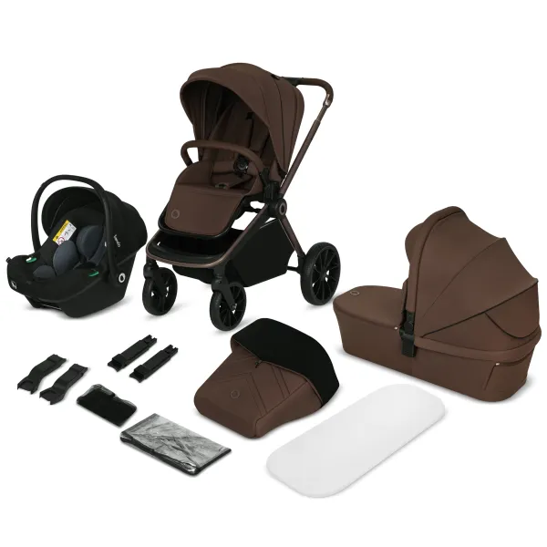 Universalus 3in1 vežimėlis Lionelo Mika Plus, Mocha mousse