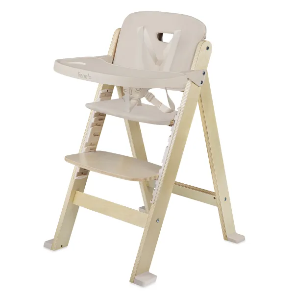 Medinė maitinimo kėdutė Lionelo Floris, Beige Natural